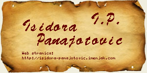 Isidora Panajotović vizit kartica